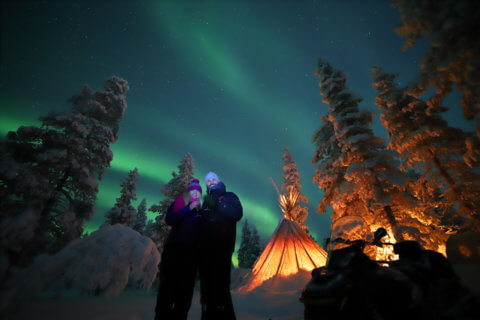 Nordlichtpaket "Aurora-Romantik mit Privatsauna" (4 Nächte/5 Tage)