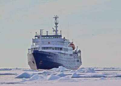 MS Plancius in Spitzbergen-Packeis