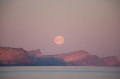 Vollmond über der Arctic Bay